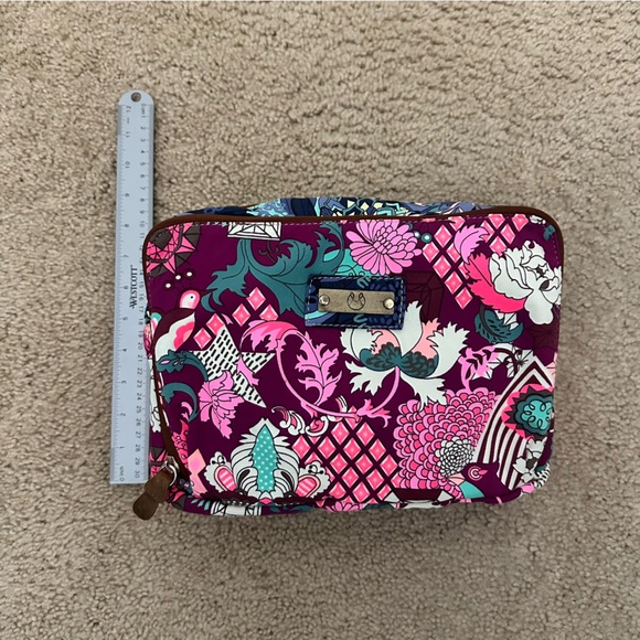 Maaji Large Cosmetic Make-up Travel Bag - 2 Zipper Compartments VGUC - Picture 11 of 12